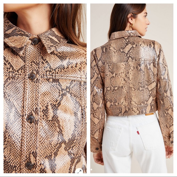 Anthropologie Snakeskin Print Jacket - Picture 3 of 9